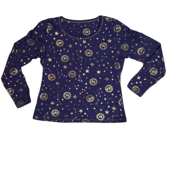 BLACKMILK magic mascots navy blue and gold long sleeve comfy top‎ Harry Potter L - Picture 3 of 10